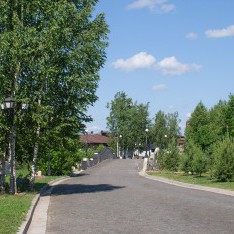 Дорога вглубь поселка, коттеджный поселок Онегино Дорога вглубь поселка, поселок Онегино